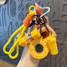 Load image into Gallery viewer, Creative Mini Gym Barbell Plate Keychain