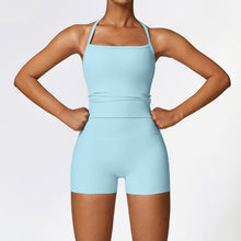 Load image into Gallery viewer, Women's Suspender Shorts Solid Color Sports Set