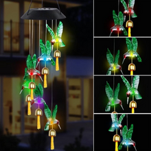 Load image into Gallery viewer, LED Solar Hummingbird Wind Chime