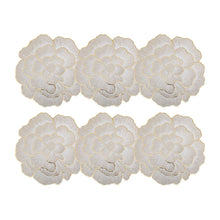 Load image into Gallery viewer, Hollow Out Flower Design Round Placemat Set