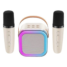 Load image into Gallery viewer, Mini karaokemaskin med trådløse mikrofoner