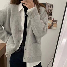 Load image into Gallery viewer, Slouchy Knitted Cardigan With Pockets