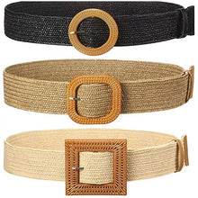 Load image into Gallery viewer, Fashion Vintage Boho Straw Woven Belt