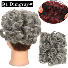 Load image into Gallery viewer, Short Messy Curly Dish Hair Bun Extension