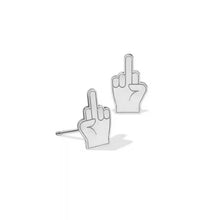 Load image into Gallery viewer, Middle Finger Stud Earrings