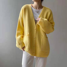 Load image into Gallery viewer, Slouchy Knitted Cardigan With Pockets