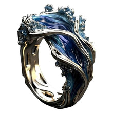 Load image into Gallery viewer, The Heartbeat of The Sea, Ocean Wave Ring