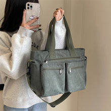 Load image into Gallery viewer, Ensfarget kordfløyel totebag