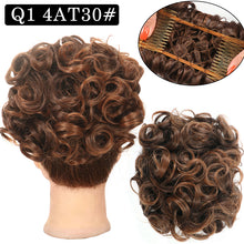 Load image into Gallery viewer, Short Messy Curly Dish Hair Bun Extension