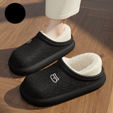Load image into Gallery viewer, Autumn And Winter Embossed Little Bear Home Waterproof Cotton Slippers
