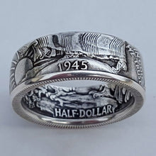 Load image into Gallery viewer, 1945 Engraved Half Dollar Coin Ring