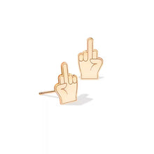 Load image into Gallery viewer, Middle Finger Stud Earrings
