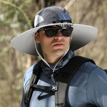 Load image into Gallery viewer, Solar &amp; USB Charging Fan Outdoor Fishing Hat