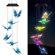Load image into Gallery viewer, LED Solar Hummingbird Wind Chime