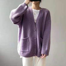 Load image into Gallery viewer, Slouchy Knitted Cardigan With Pockets
