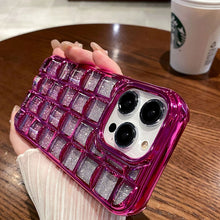 Load image into Gallery viewer, All-inclusive Glitter Gradient Rhombus Phone Case