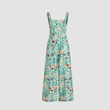Load image into Gallery viewer, Floral Button Wide Leg Jumpsuit