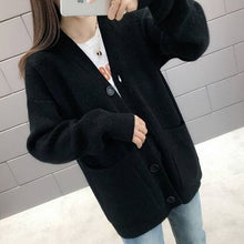 Load image into Gallery viewer, Slouchy Knitted Cardigan With Pockets
