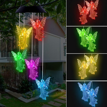 Load image into Gallery viewer, LED Solar Hummingbird Wind Chime