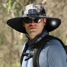 Load image into Gallery viewer, Solar &amp; USB Charging Fan Outdoor Fishing Hat