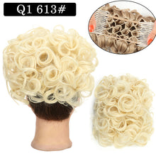 Load image into Gallery viewer, Short Messy Curly Dish Hair Bun Extension