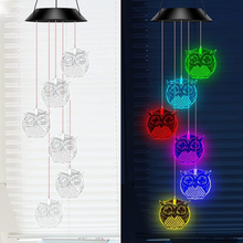 Load image into Gallery viewer, LED Solar Hummingbird Wind Chime