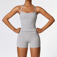 Load image into Gallery viewer, Women's Suspender Shorts Solid Color Sports Set