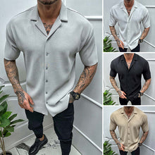 Load image into Gallery viewer, Men's Short Sleeve Cardigan Shirt