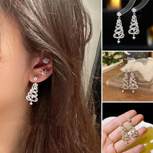 Load image into Gallery viewer, Shiny Christmas Tree Earrings