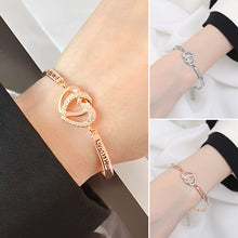 Load image into Gallery viewer, Forever Linked Together Heart to Heart Bracelet