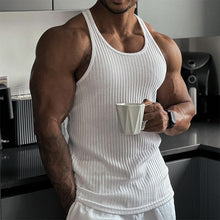 Load image into Gallery viewer, Men's Stripe Solid Color Sports Vest
