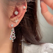 Load image into Gallery viewer, Shiny Christmas Tree Earrings