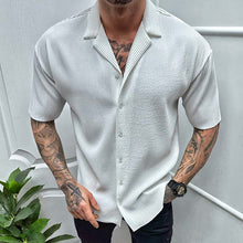 Load image into Gallery viewer, Men's Short Sleeve Cardigan Shirt