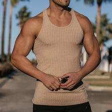 Load image into Gallery viewer, Men's Stripe Solid Color Sports Vest