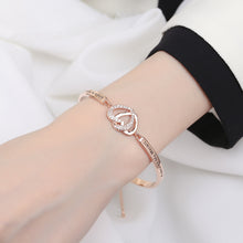 Load image into Gallery viewer, Forever Linked Together Heart to Heart Bracelet