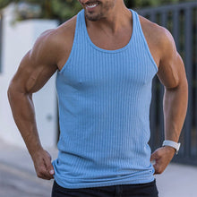 Load image into Gallery viewer, Men's Stripe Solid Color Sports Vest