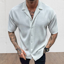 Load image into Gallery viewer, Men's Short Sleeve Cardigan Shirt