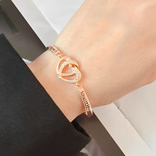 Load image into Gallery viewer, Forever Linked Together Heart to Heart Bracelet