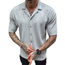 Load image into Gallery viewer, Men's Short Sleeve Cardigan Shirt