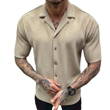Load image into Gallery viewer, Men's Short Sleeve Cardigan Shirt