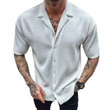 Load image into Gallery viewer, Men's Short Sleeve Cardigan Shirt