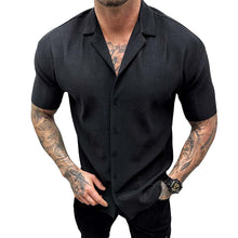 Load image into Gallery viewer, Men's Short Sleeve Cardigan Shirt