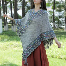 Load image into Gallery viewer, Women's Retro Pullover Tassel Shawl