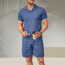 Load image into Gallery viewer, Men's V Neck Summer Casual Set