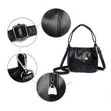 Load image into Gallery viewer, Fashion Simple Casual Pleated Bucket Soft Leather Handbag Shoulder Bag