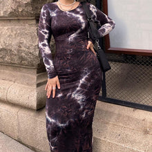 Load image into Gallery viewer, Women Tie Dye Print Dress