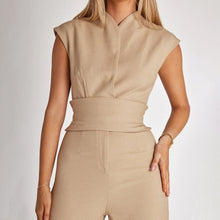 Load image into Gallery viewer, Women's Sleeveless Wide-Leg Jumpsuit
