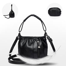 Load image into Gallery viewer, Fashion Simple Casual Pleated Bucket Soft Leather Handbag Shoulder Bag