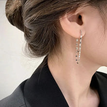 Load image into Gallery viewer, Sequins Chain Tassel Earrings