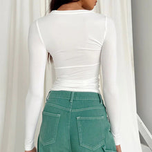 Load image into Gallery viewer, Women's Long Sleeve T Shirts Crew Neck Slim Fit Tops